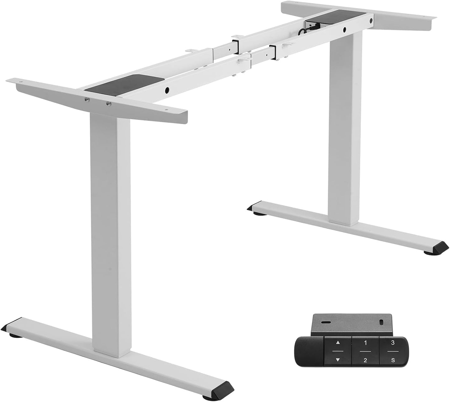 TOPSKY Dual Motor Electric Adjustable Standing for up to 70.8”x31.5” Table Tops, 225 lbs Weight Capacity, Computer Desk for Home and Office (Grey Frame only)