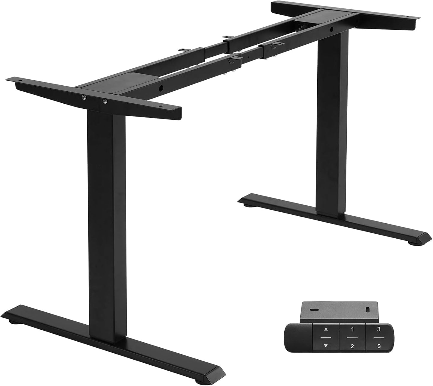 TOPSKY Dual Motor Electric Adjustable Standing for up to 70.8”x31.5” Table Tops, 225 lbs Weight Capacity, Computer Desk for Home and Office (Grey Frame only)
