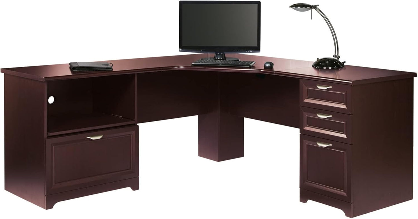 Realspace® Magellan Performance 71"W L-Shaped Corner Desk, Cherry